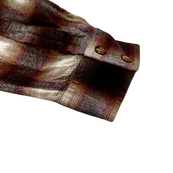 Pendleton Thomas Kay Plaid Western Large Long Sleeve Pearl Snap HEAVY Cotton - Picture 13 of 13